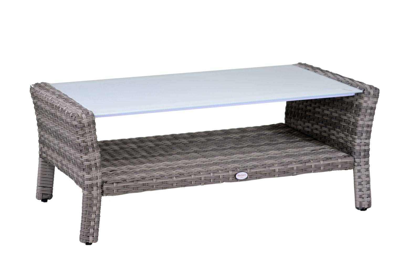 SALOTTO DA GIARDINO AMALIA IN POLYRATTAN GRIGIO CON CUSCINI INCLUSI