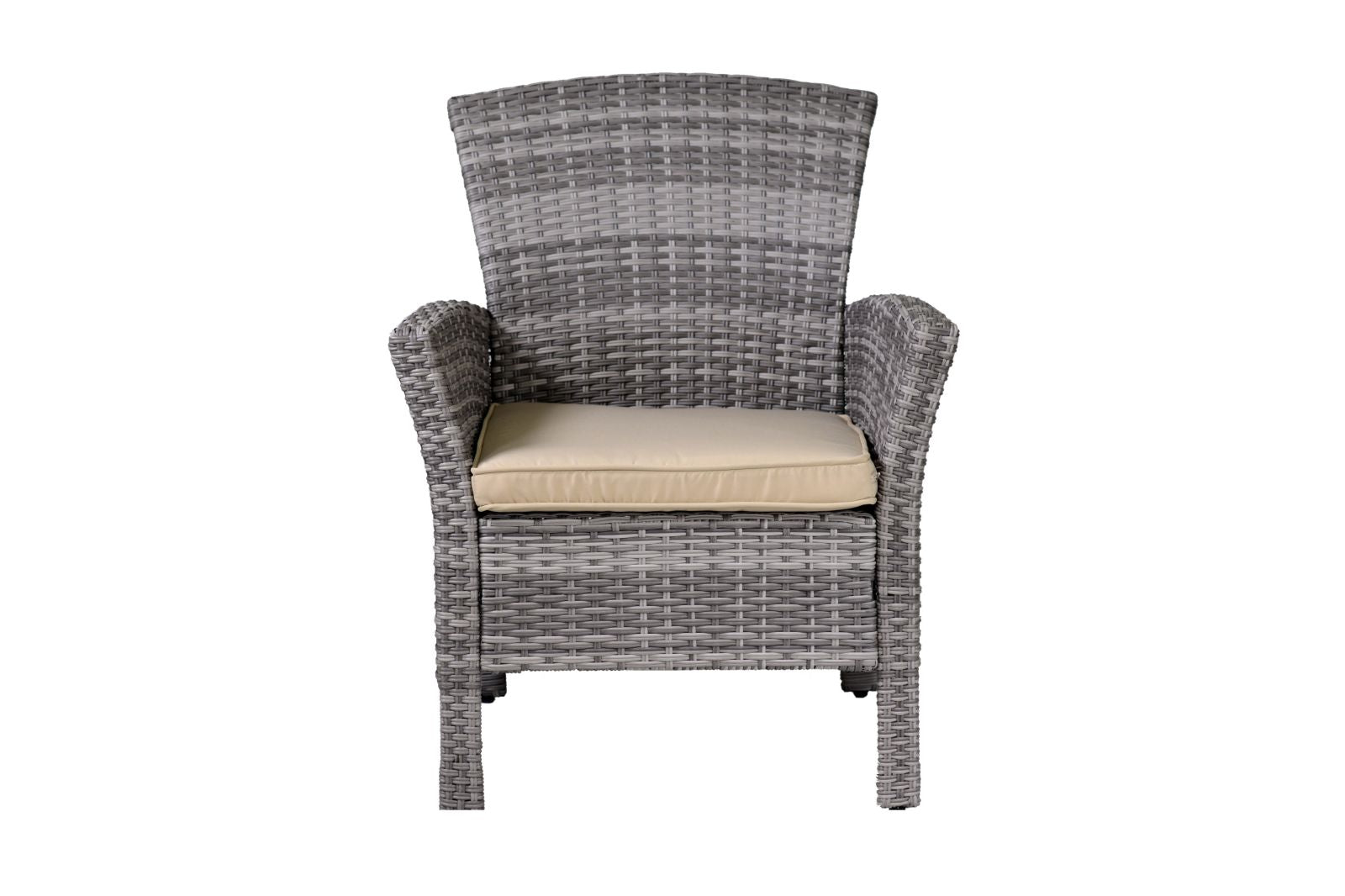 SALOTTO DA GIARDINO AMALIA IN POLYRATTAN GRIGIO CON CUSCINI INCLUSI