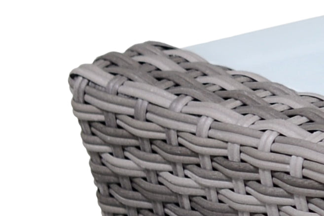 SALOTTO DA GIARDINO AMALIA IN POLYRATTAN GRIGIO CON CUSCINI INCLUSI
