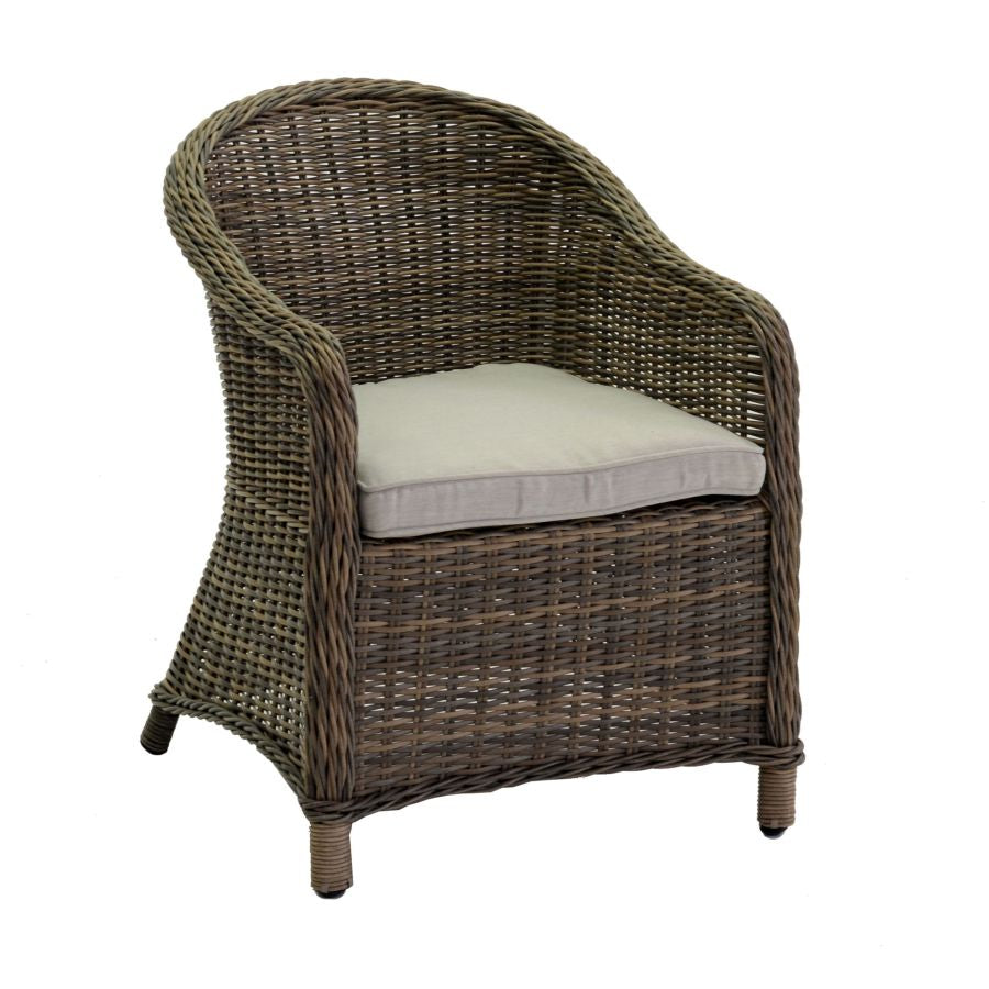 SALOTTO DA GIARDINO IN POLYRATTAN BALTIMORA GRIGIO CON CUSCINI