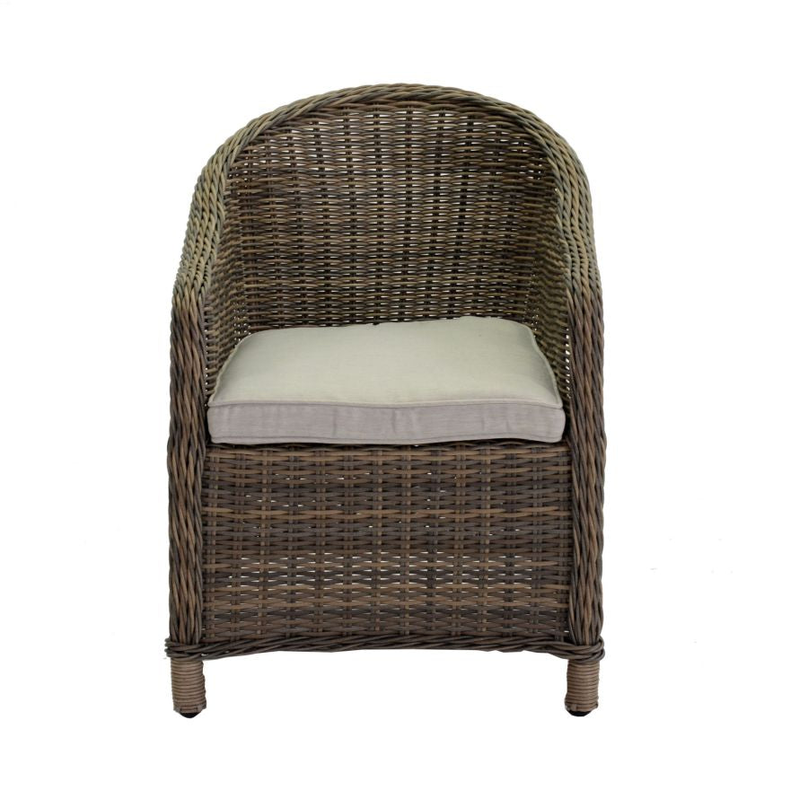SALOTTO DA GIARDINO IN POLYRATTAN BALTIMORA GRIGIO CON CUSCINI