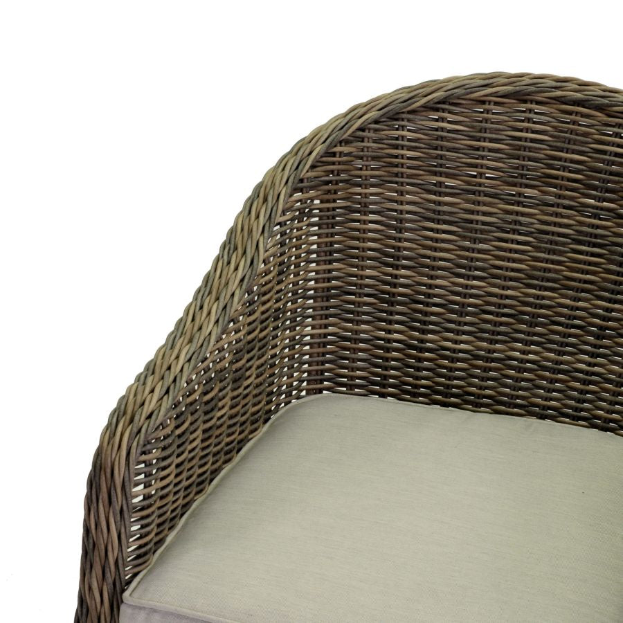 SALOTTO DA GIARDINO IN POLYRATTAN BALTIMORA GRIGIO CON CUSCINI