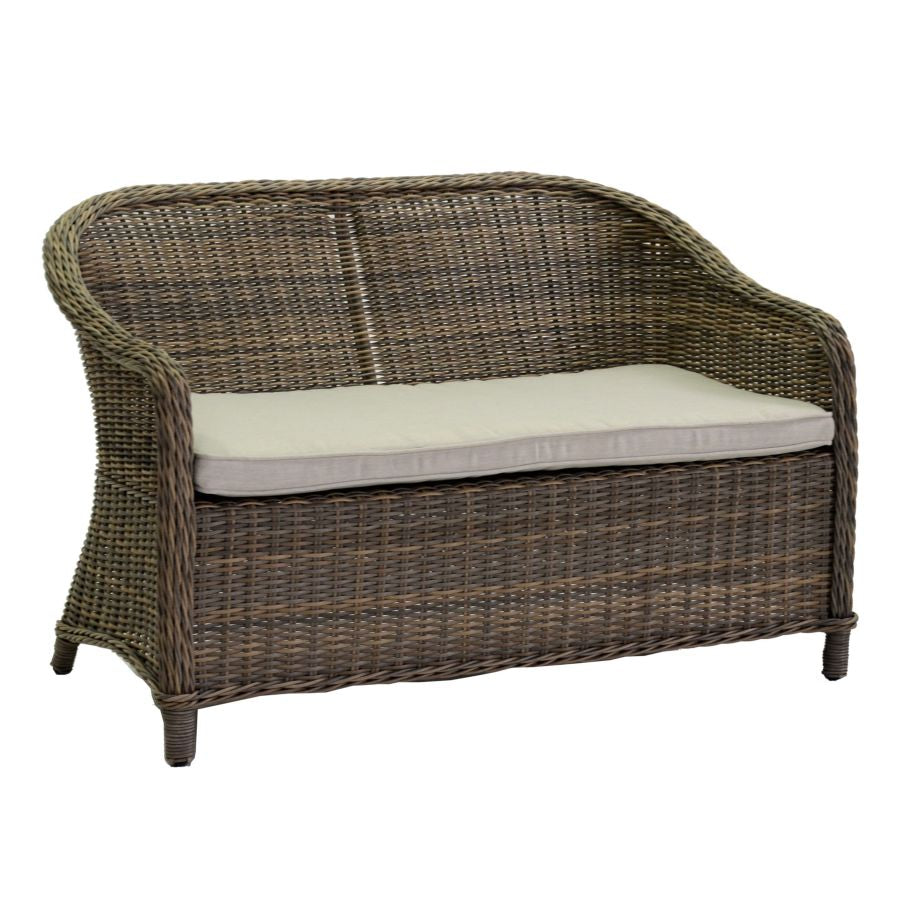SALOTTO DA GIARDINO IN POLYRATTAN BALTIMORA GRIGIO CON CUSCINI