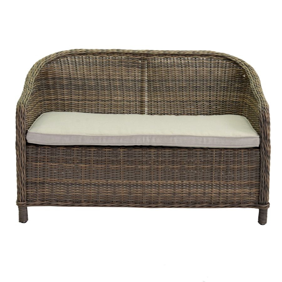 SALOTTO DA GIARDINO IN POLYRATTAN BALTIMORA GRIGIO CON CUSCINI
