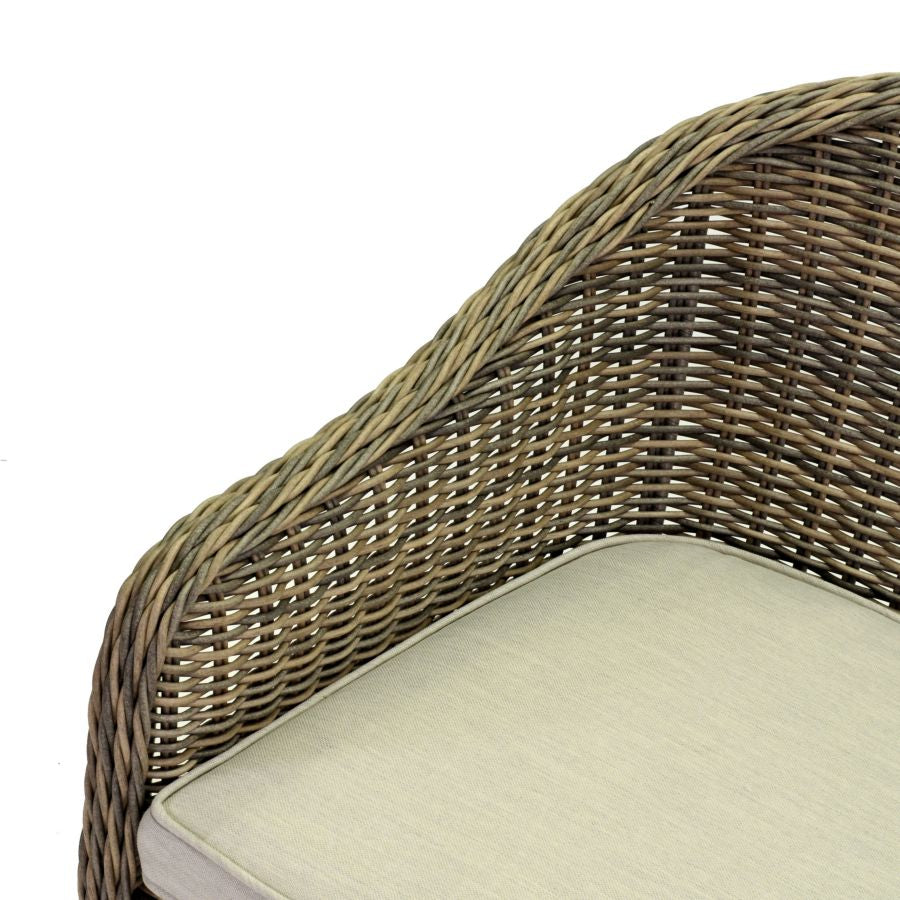 SALOTTO DA GIARDINO IN POLYRATTAN BALTIMORA GRIGIO CON CUSCINI