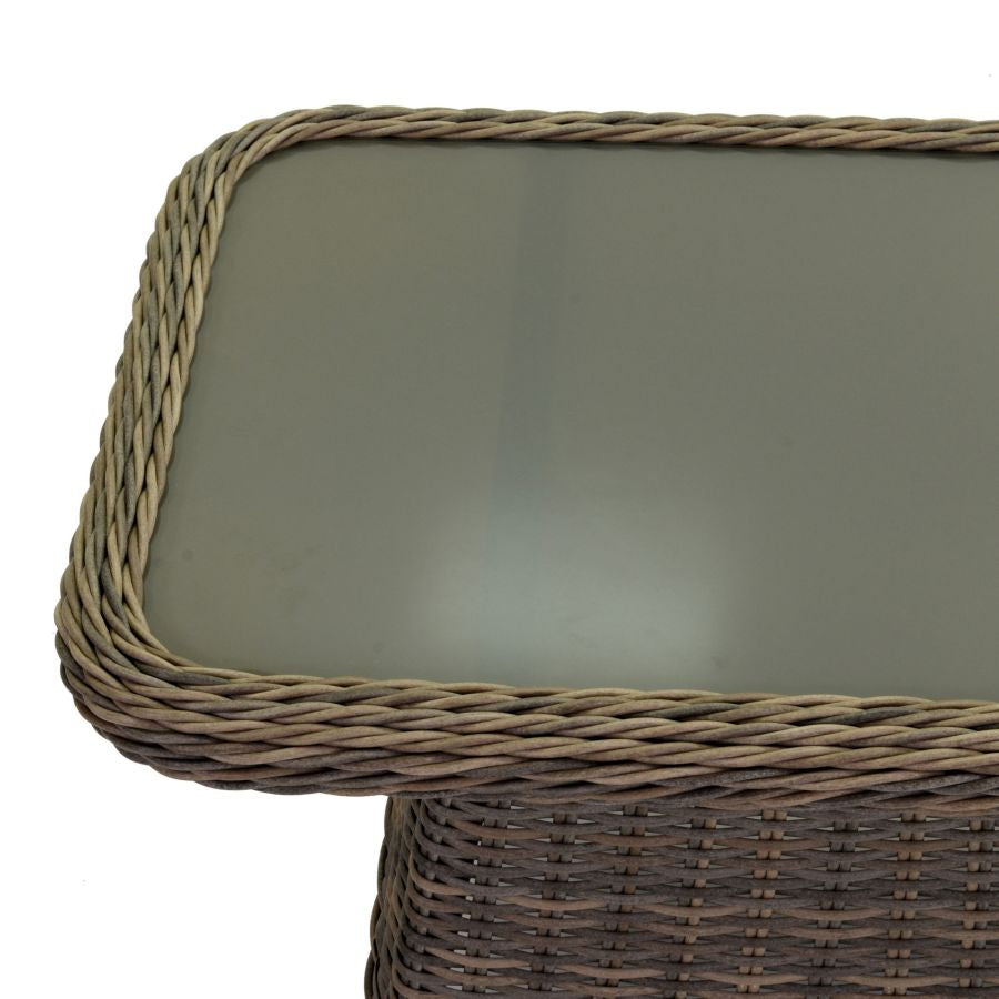 SALOTTO DA GIARDINO IN POLYRATTAN BALTIMORA GRIGIO CON CUSCINI
