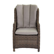 POLTRONA POLYRATTAN BALTIMORA GRIGIA CON CUSCINI 62X78H48/94CM