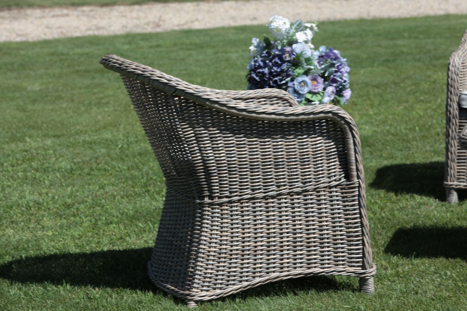 SALOTTO DA GIARDINO IN POLYRATTAN BALTIMORA GRIGIO CON CUSCINI
