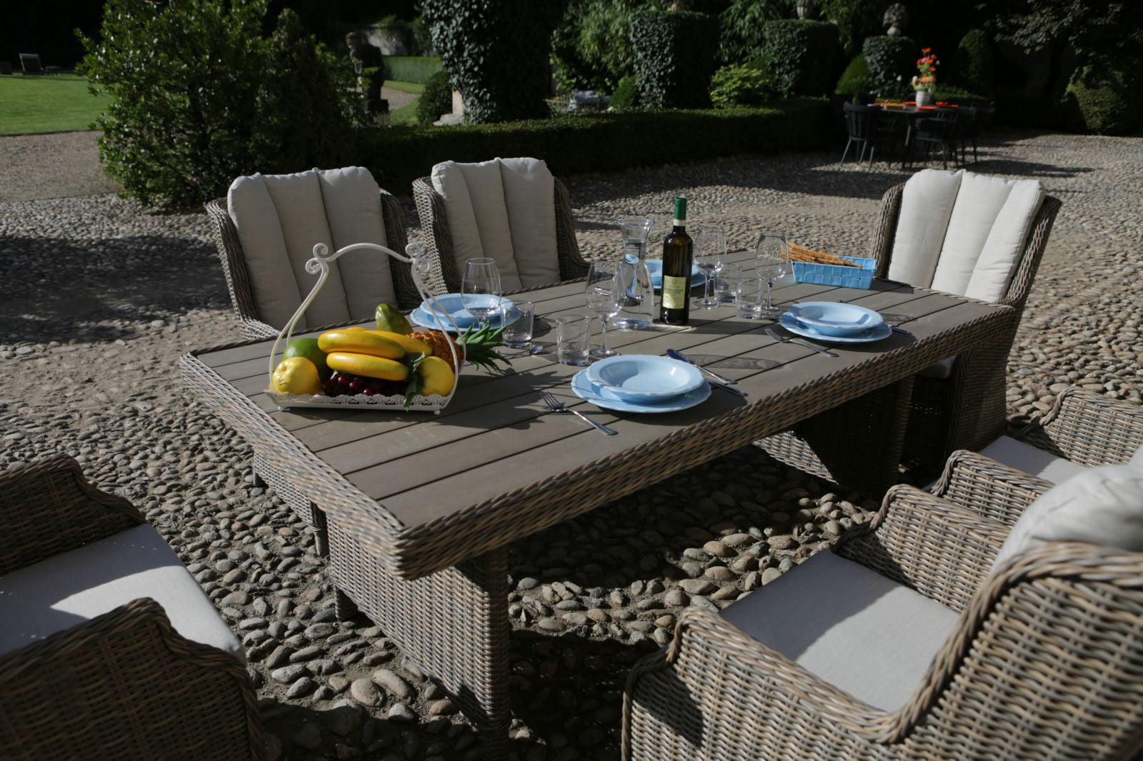 TAVOLO POLYRATTAN BALTIMORA GRIGIO RETTANGOLARE 199X100H73,5CM