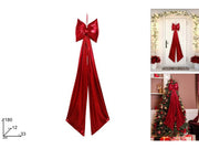 Fiocco natalizio laminato 180cm rosso Peraga Christmas