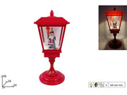 Lampioncino Natalizio Babbo Natale Musica Luce Movimento 59cm Rosso Peraga Christmas