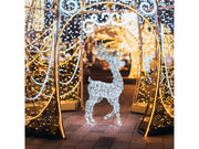 Renna luminosa 3D h.125cm 240dual led bianco caldo + bianco freddo Peraga Christmas