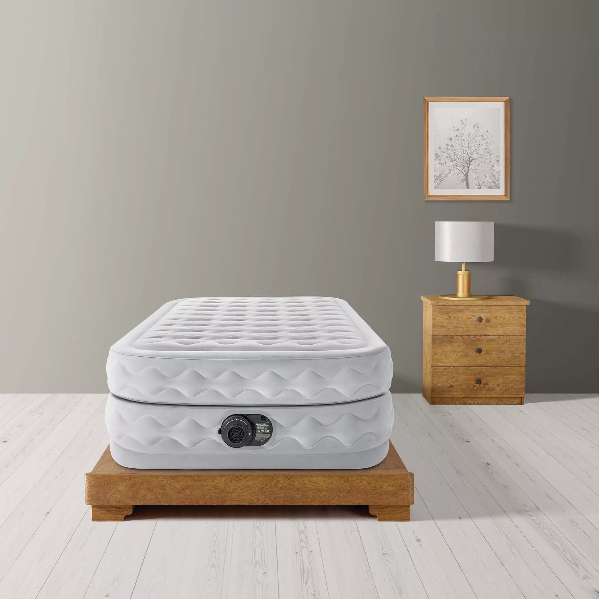Matelas gonflable Dura-Beam Supreme Air-Flow 99 cm x 191 cm x 51 cm Gris clair