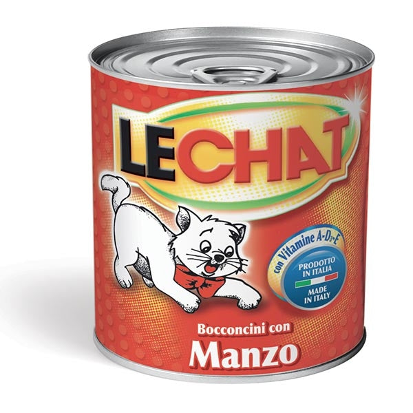LECHAT SCATOLETTA CIBO UMIDO GATTO CLASSICO CON MANZO 720GR