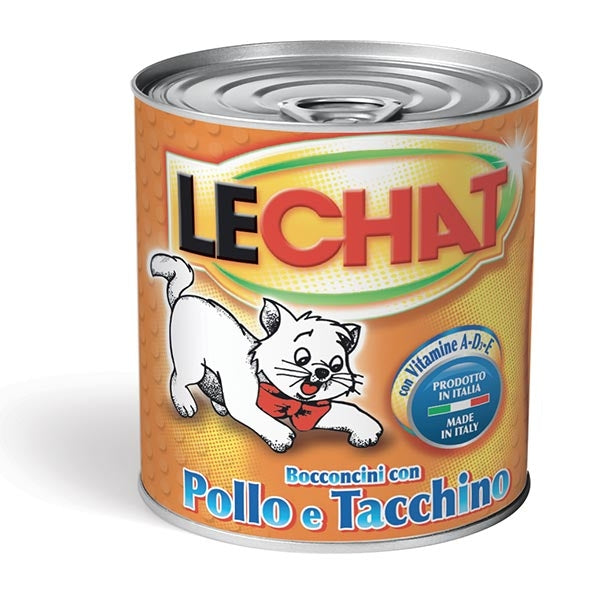 LECHAT SCATOLETTA CIBO UMIDO GATTO CLASSICO POLLO E TACCHINO 720GR