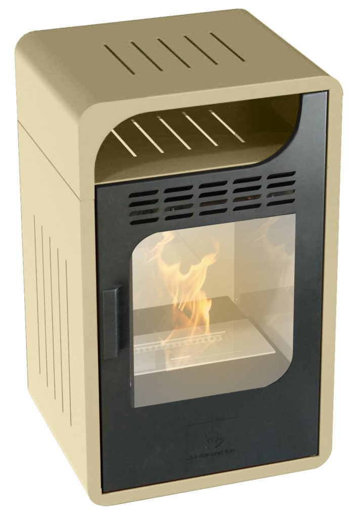 STUFA FIAMMETTA JUNIOR VENTILATA A BIOTENALO BEIGE 3 KW GMR
