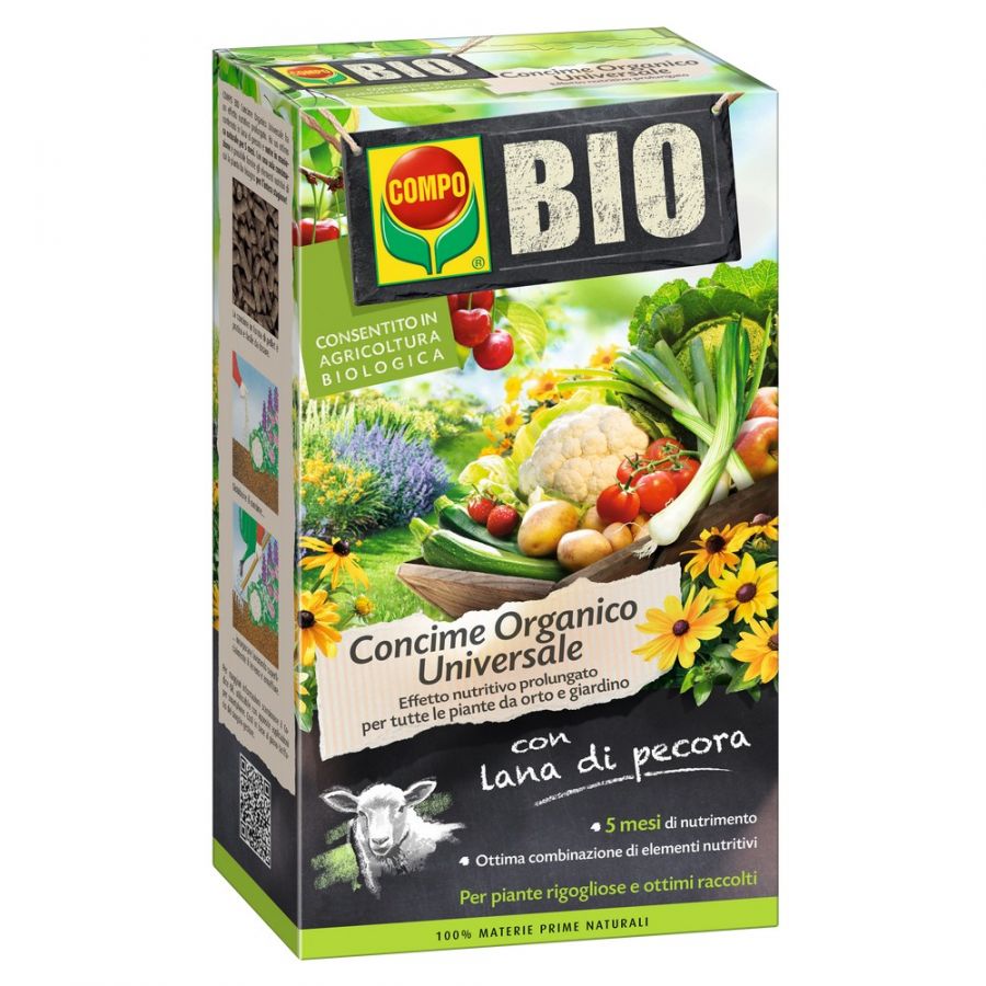 CONCIME COMPO UNIVERSALE CON LANA DI PECORA 2KG