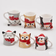 TAZZA MUG NATALE ANIMALI D.6X7CM