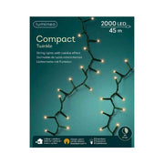LUCI DI NATALE 2000 LED TWINKLE BIANCO CALDO EXTRA 45MT