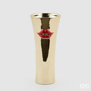 VASO KISS CONCAVO ORO 13XH30CM