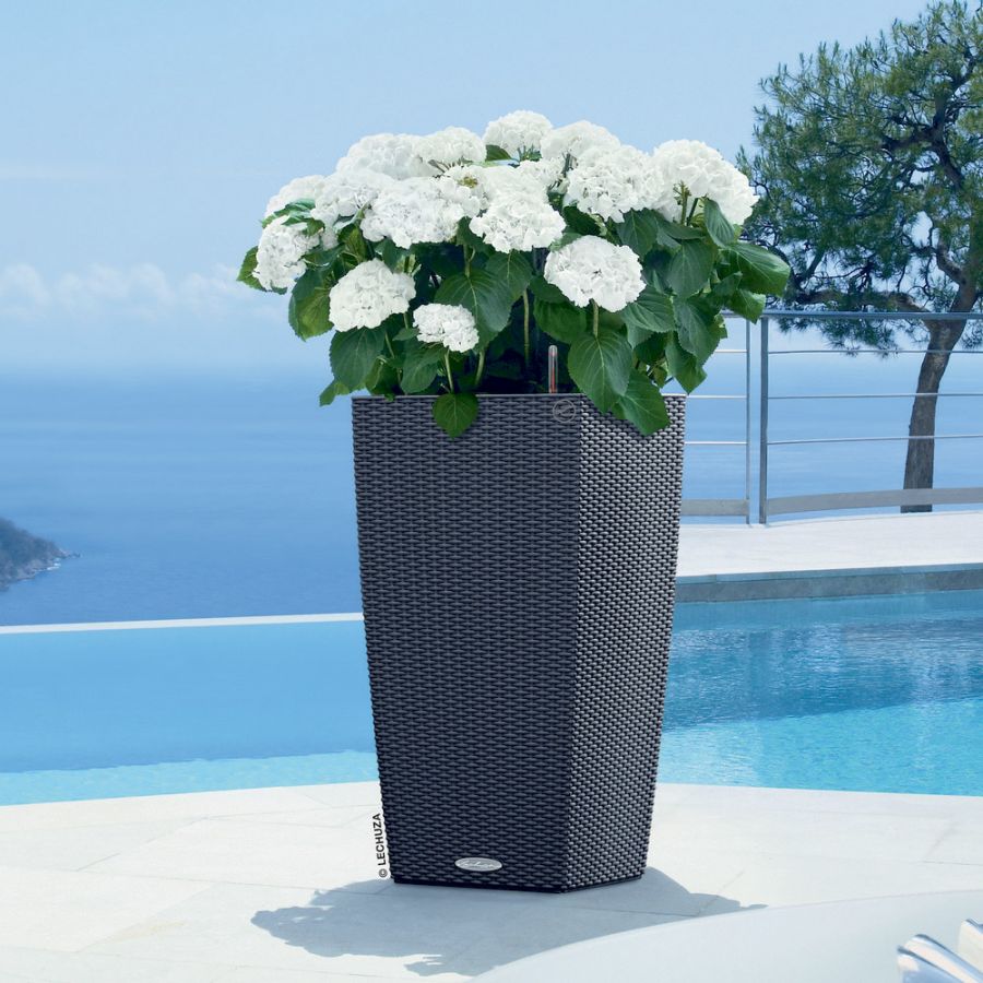 VASO CUBICO COTTAGE 40CM GRANITO