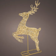 Renna Natalizia Decorativa MicroLED Esterno 58x184xH286cm 8300LED Oro Luce Calda