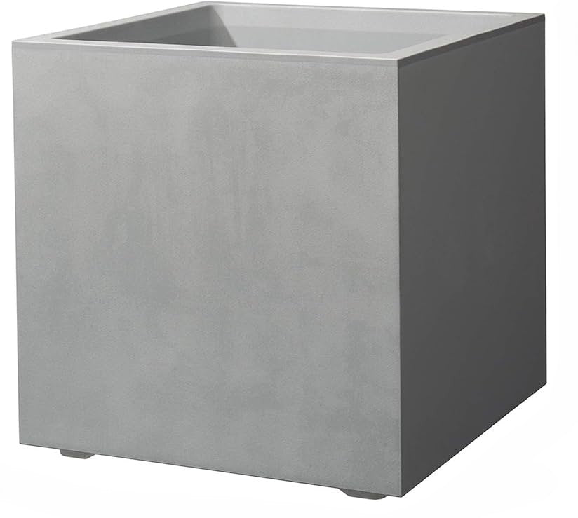 Millennium-Quadratvase mit Wasserreservoir, 39 x 39 x 39 cm, Sandstein