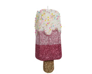 DECORAZIONE APPENDIBILE GELATO CON GLITTER E PAILLETTES NATALIZIO