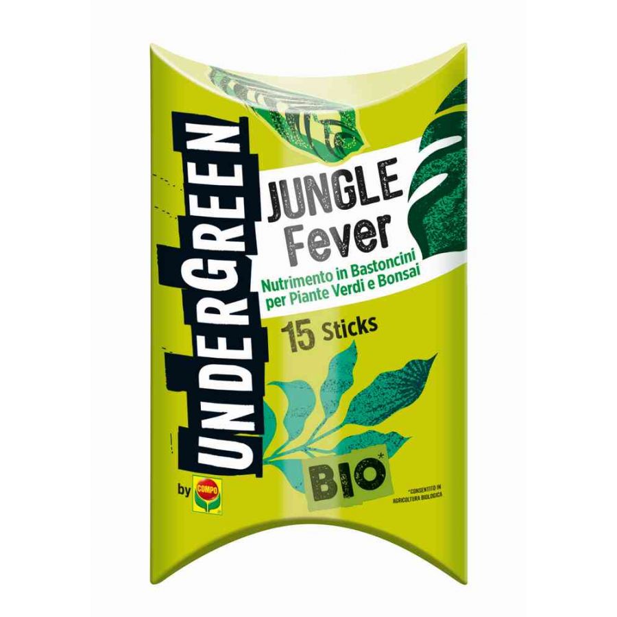 CONCIME IN BASTONCINI PER PIANTE VERDI E BONSAI UNDERGREEN JUNGLE FEVER 15PZ