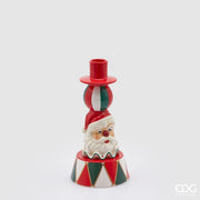 PORTACANDELA DI SANTA-CLOWN D10XH21CM
