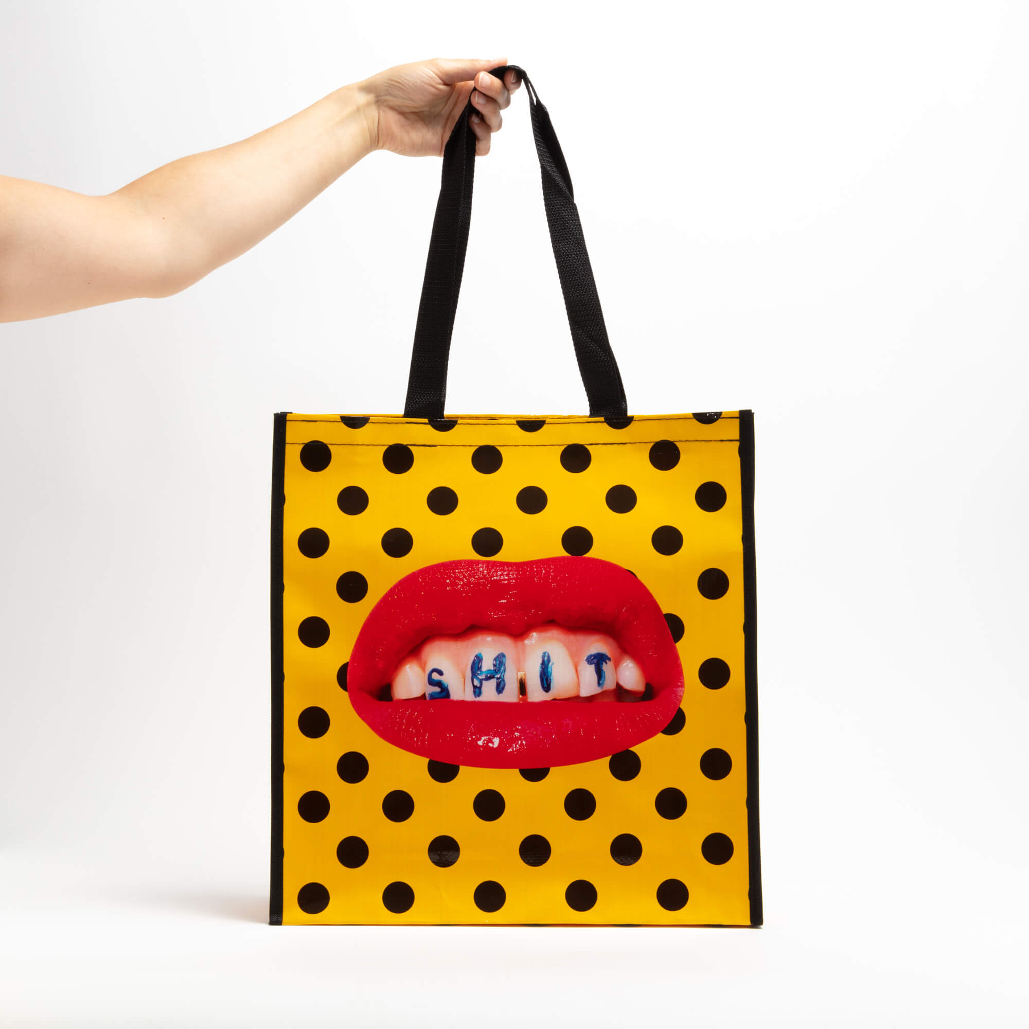 Shopper Bag Big Shit 40x42x13,5 cm Gialla SELETTI