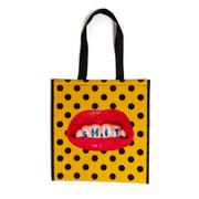 Shopper Bag Mini Shit 18x20x10cm Giallo SELETTI