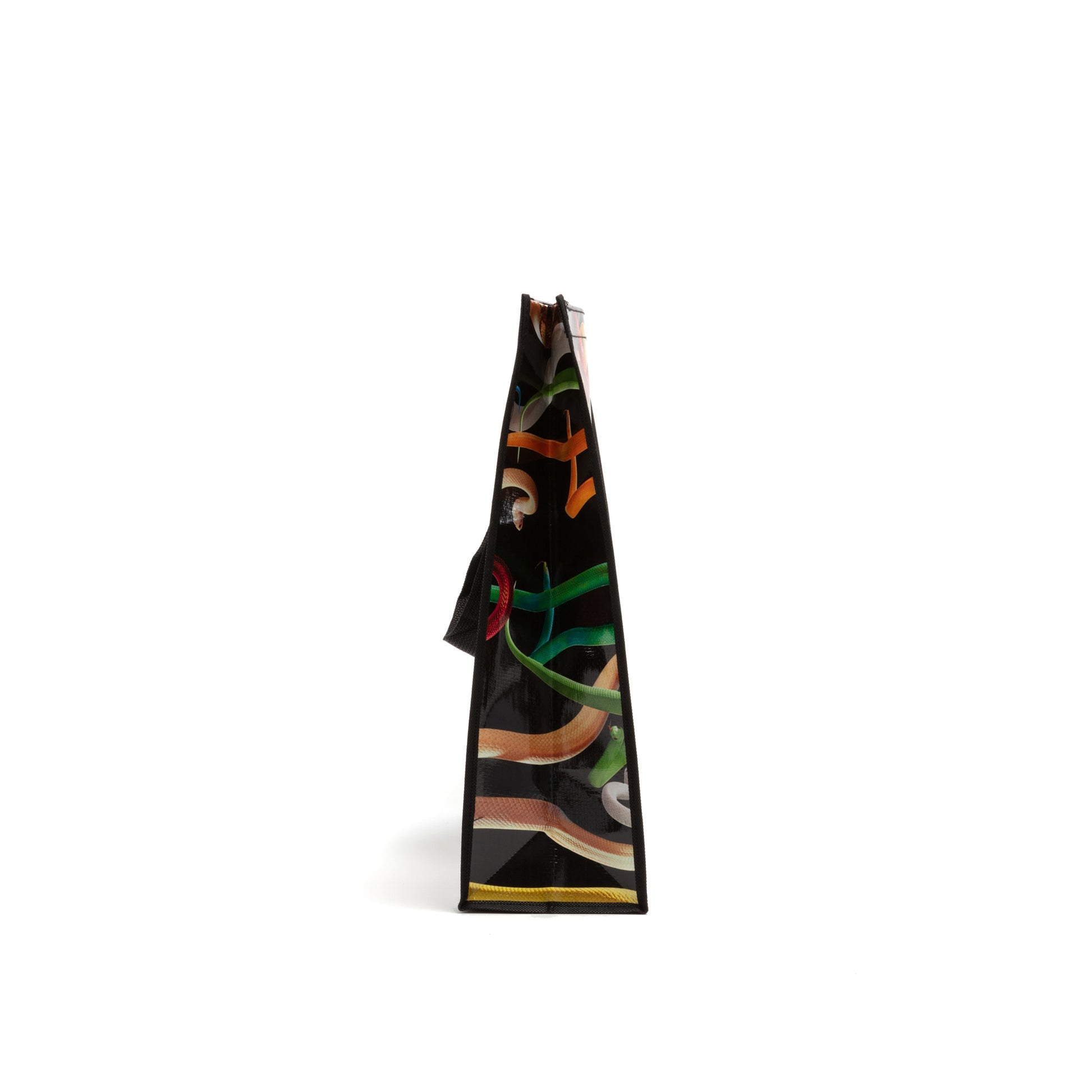 Shopper Bag Mini Snakes 18x20x10cm Nero Multicolore SELETTI