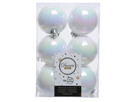 12 PALLINE 6 CM BIANCO LUCIDO