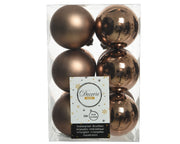 12 PALLINE D.6CM MARRONE