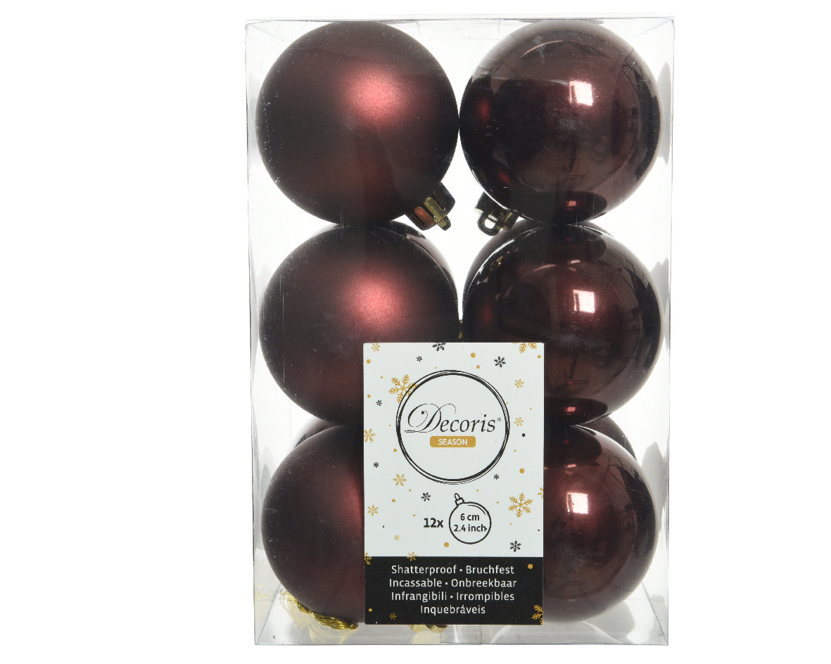 12 PALLINE D.6CM COLOR SEQUOIA