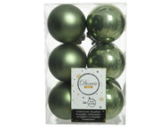 12 PALLINE D.6CM VERDE MUSCHIO