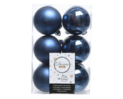 12 PALLINE DI NATALE BLU NOTTE 6CM