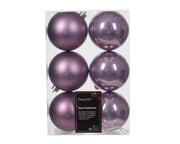 6 PALLINE 8CM CRYSTAL LILAC OPACO/LUCIDO