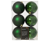 Set 6 palline di natale infrangibili D 8 cm verde pino Peraga Christmas