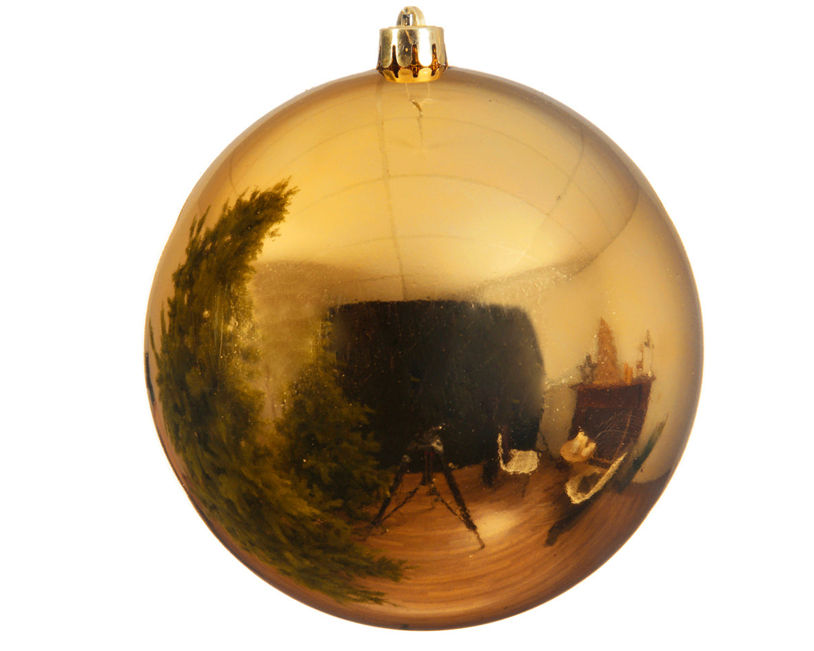 1 PALLINA DI NATALE 14 CM ORO CHIARO
