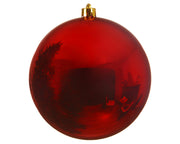 pallina di natale infrangibile lucida D 14 cm rosso natalizio Peraga Christmas