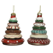 PENDAGLIO IN VETRO A FORMA DI CIAMBELLE DONUT 11CM ASSORTITO