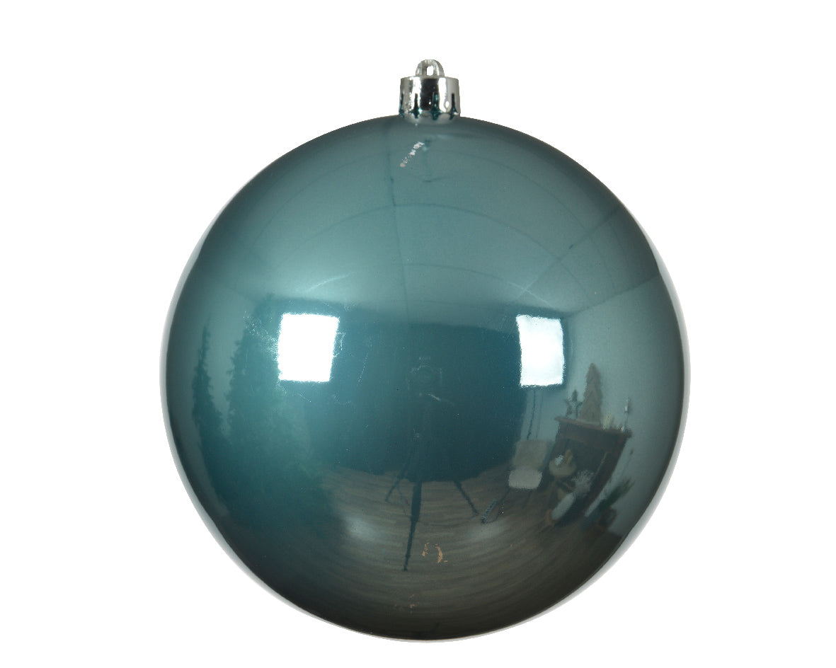 OFFERTA 3 PALLINE 14CM AZZURRO CIELO LUCIDO