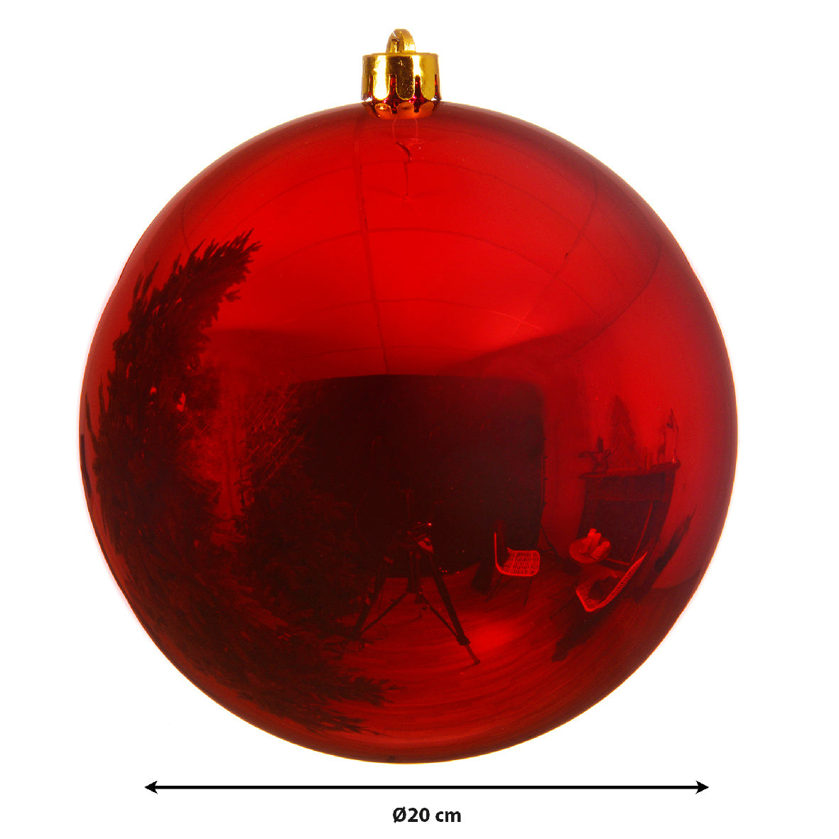 1 PALLINA 20CM ROSSO  LUCIDO
