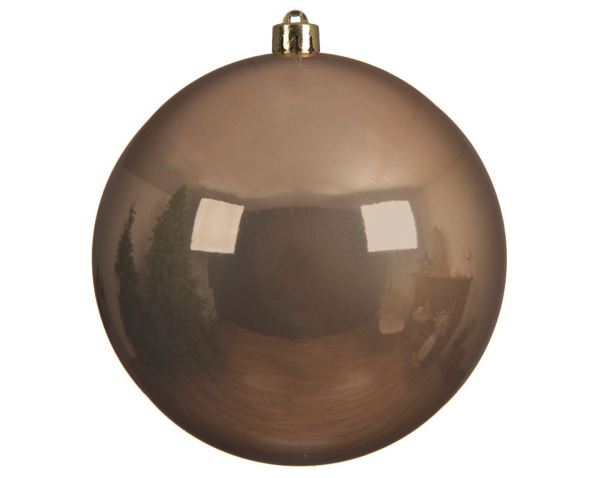 1 PALLINA 20CM MARRONE CAMMELLO LUCIDO