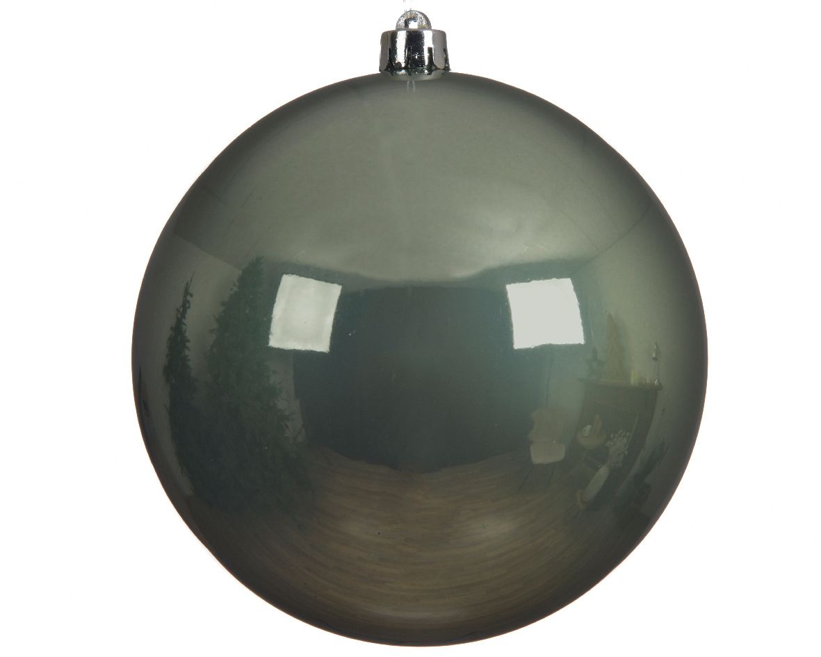 OFFERTA 3 PALLINE DI NATALE 14 CM VERDE SALVIA