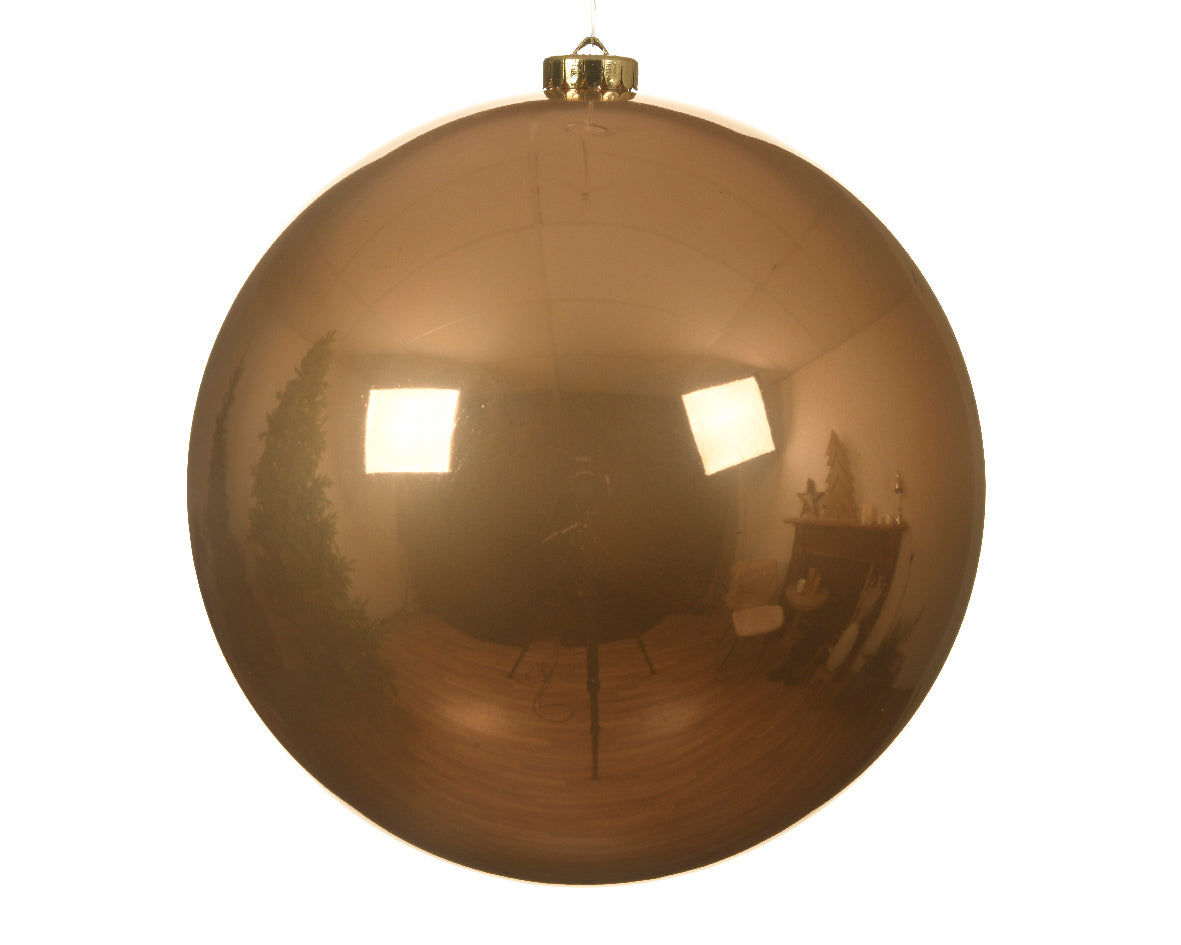 1 PALLINA DI NATALE D.14CM CARAMELLO