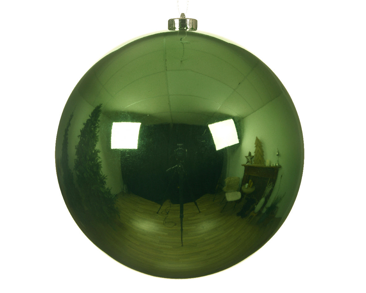 1 PALLINA DI NATALE D.20CM VERDE VISCHIO