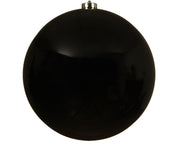 1 PALLINA DI NATALE 20 CM NERO LUCIDO